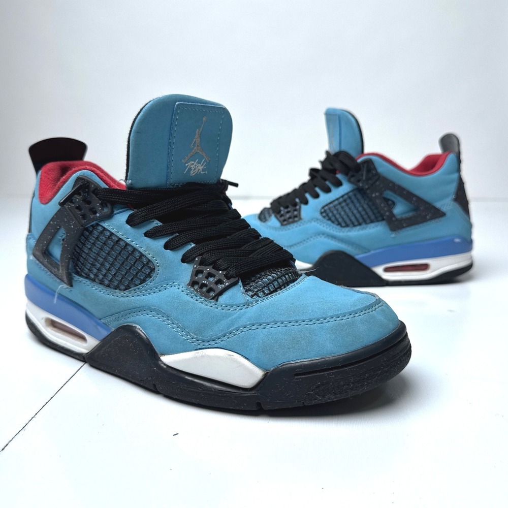 Jordan 4 Retro Travis Scott Cactus Jack University Blue 308497-406 Mens Size 8